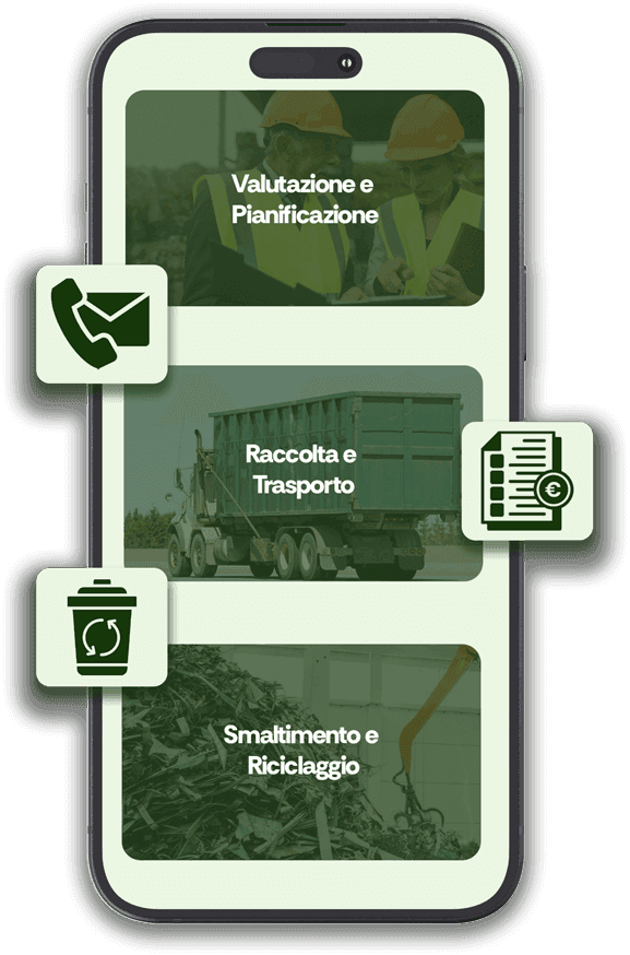 grafica telefono smaltimento rifiuti verona